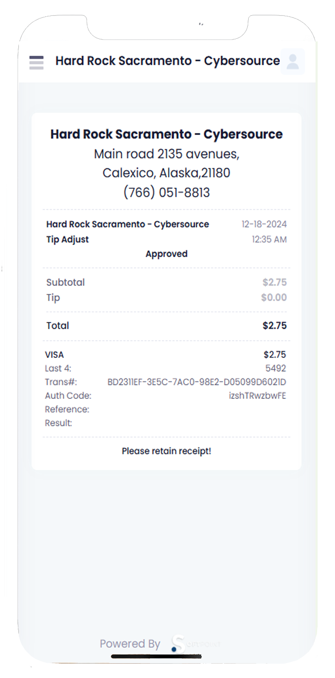 SoftPoint mobile ordering system